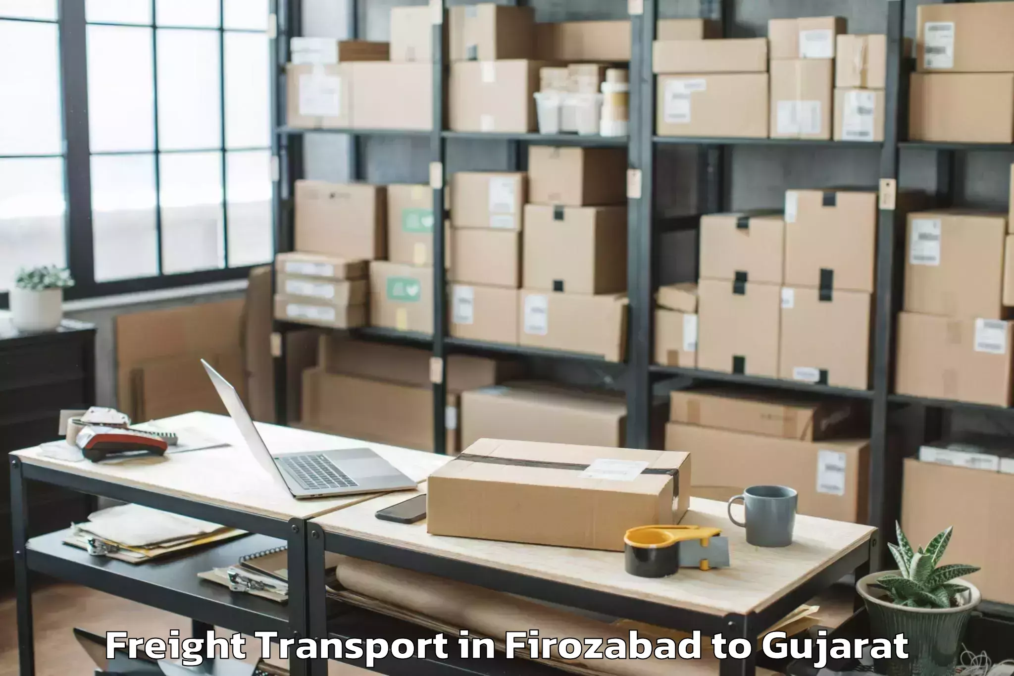 Reliable Firozabad to Ganpat University Mehsana Freight Transport